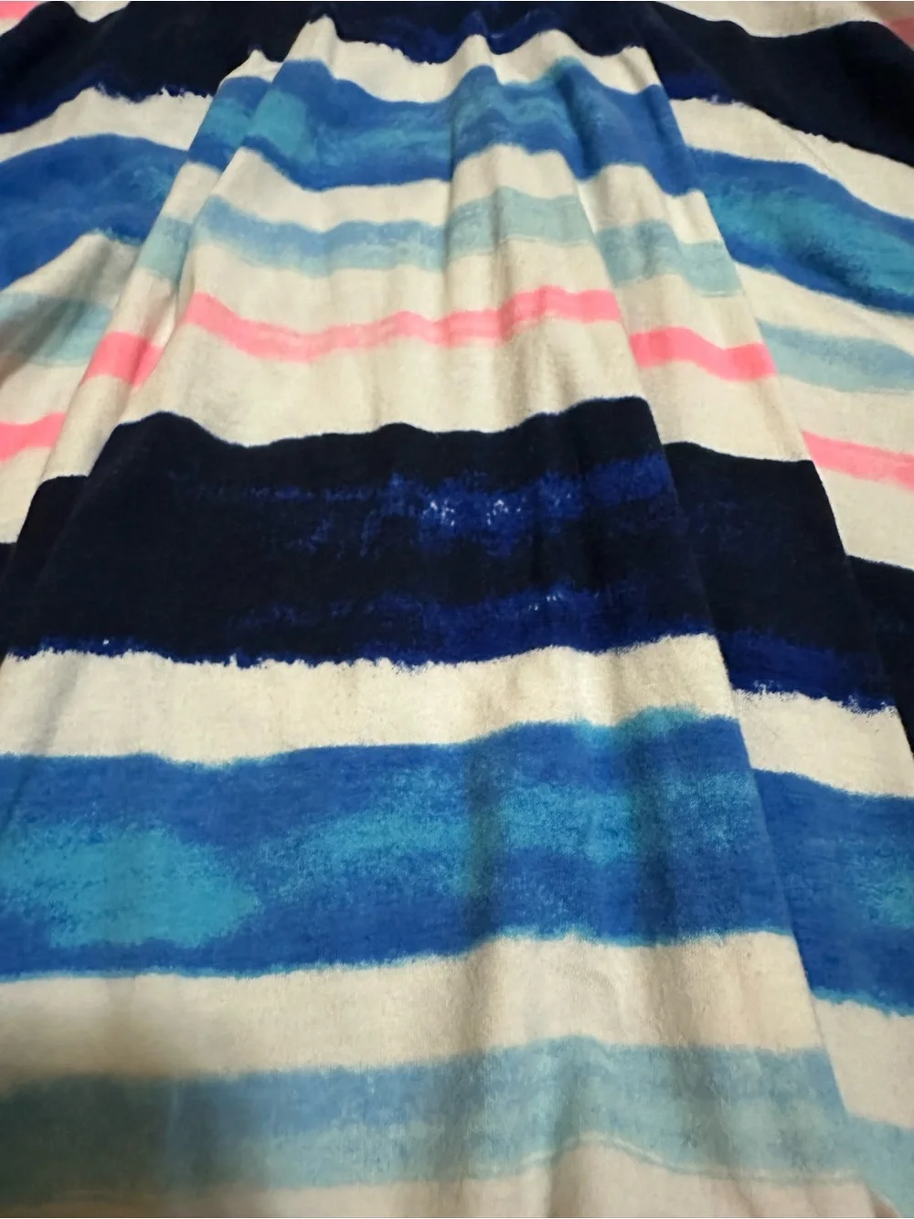 Justice Striped Knit Dress in Navy, Light Blue & Pink